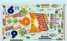 Slixx 1791 #9 Gain 2002-Jeff Burton Nascar decal