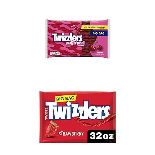 Bundle of PULL 'N' PEEL Cherry Flavored Licorice Style, Low Fat Candy Big Bag, - Picture 7 of 12