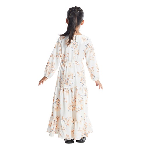 Children Kaftan Abaya Kids Girls Long Dress Muslim Robe Modest Islamic Robe Gown - Picture 76 of 256