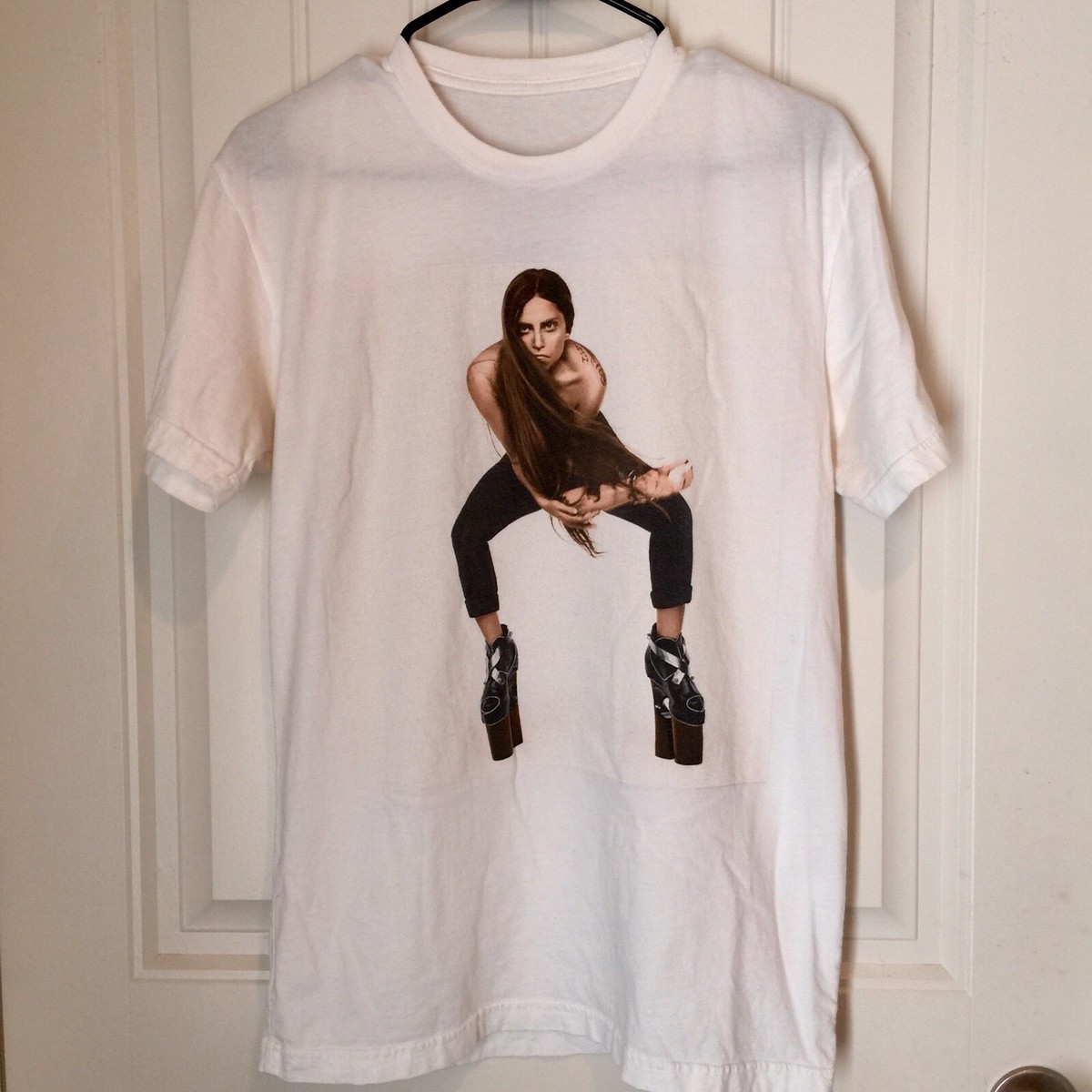 男の子向けプレゼント集結 Artpop Vintage White Gaga Lady Graphic eBay | M T-shirt ミュージシャン