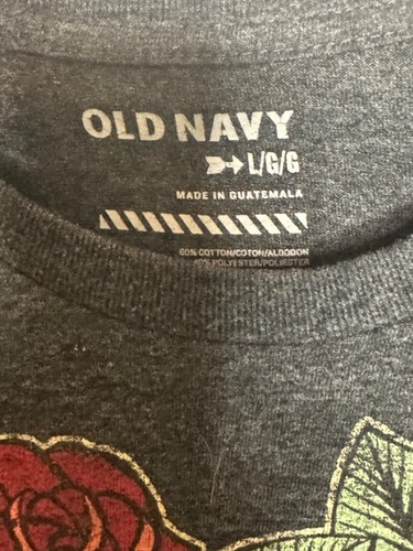 Vintage Skulls And Roses Black Graphic Colorful Cotton T-shirt Men’s L - Picture 2 of 2