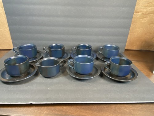 Geometric Pattern Iron Mountain Tea or Coffee Mug Set With Creamer & Sugar Bowl - Picture 2 of 12