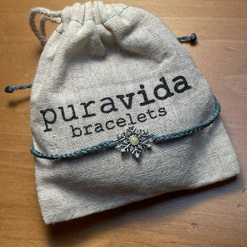 NEW! PuraVida Bracelets “Icicle” Denim Blue Snowflake Bracelet