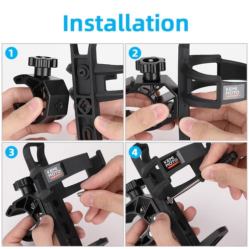 Portavasos Bebidas Montaje 360 Giratorio PARA Universal ATV UTV Bicicleta Silla de Ruedas - Imagen 8 de 11