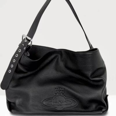バッグ Vivienne Westwood MAN LEATHER TOTE BAG Vivienne Westwood Tote Bag Punching Logo Deca Orb Shoulder