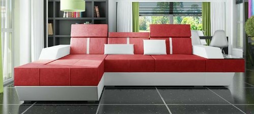 Stoffsofa Ecksofa Textil Stoff Wohnlandschaft Polster Neu Textilsofa Sofa Couch - Bild 1 von 6