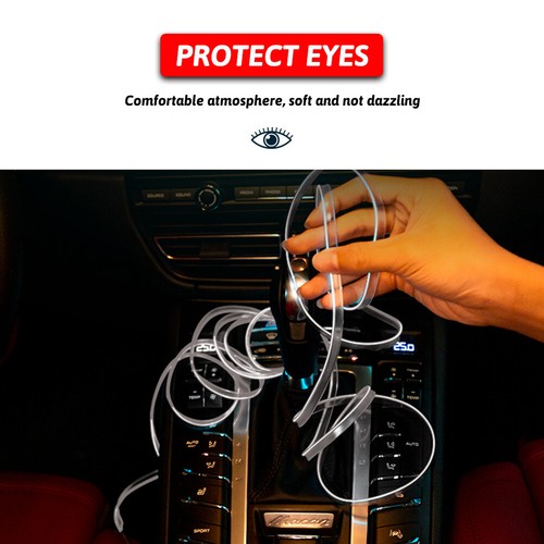 2m EL Wire Neon Cold Light For Car Interior LED Atmosphere Strip Decoration 12V - Picture 68 of 135