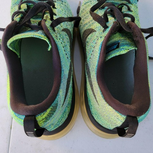 Nike Flyknit Airmax Mens 10.5 Green Tranquil Running Shoes Casual 620469-009 - Picture 10 of 10