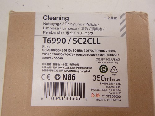 Genuine Epson T6990 SC2CLL Cleaning Cartridge SureColor SC-S30600 S70600 S50600 - Picture 2 of 3