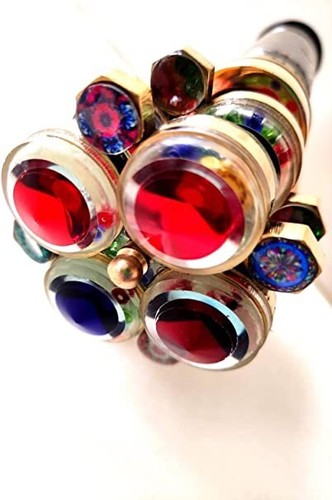 Caleidoscopio Latón Antiguo Náutico Único Caleidoscopio Clásico Rueda Doble - Imagen 2 de 7