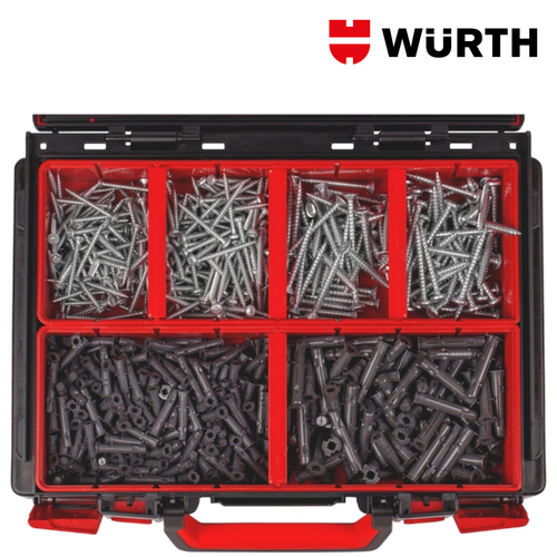Tasselli e Viti Universali da 6 e da 8 Set 600pz - WÜRTH 0964906098 - Foto 2 di 4