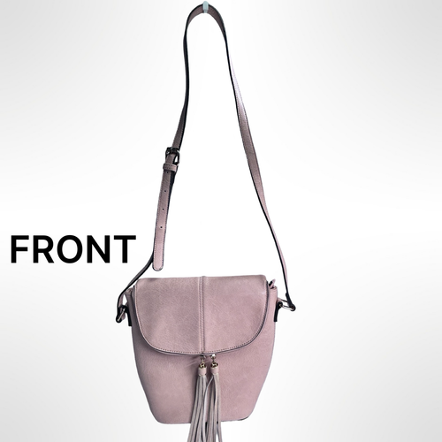 Isabelle Purse Women Soft Pink Leather Fold Over Cross Body Retired Western Core - Picture 2 of 13