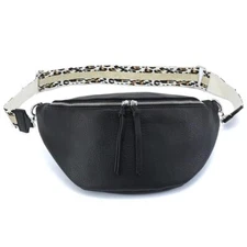 Fanny Pack for Women leather Waist Pack Crossbody Bags with Adjustable Strap ...