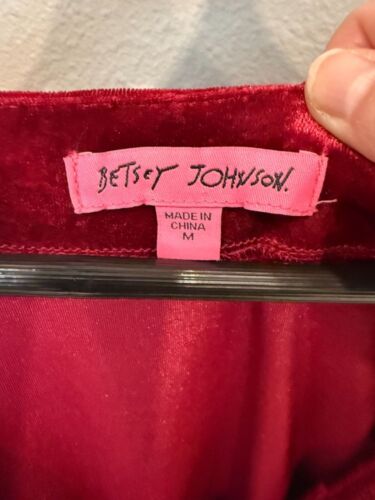 Betsy Johnson Crushed Velvet Ruched Dress Medium Long Sleeves Y2K Vintage - Bild 3 von 9