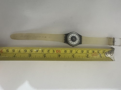 Vintage 80's SWATCH Watch "Chrono Tech" RETRO clear strap Untested - Picture 20 of 24