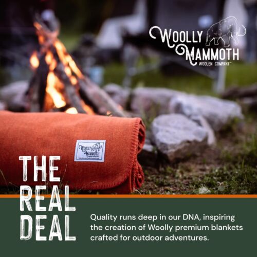 Woolly Mammoth Merino Wool Blanket - Large 66" x 90", 4LBS Camp Blanket | Thr... - Picture 2 of 8