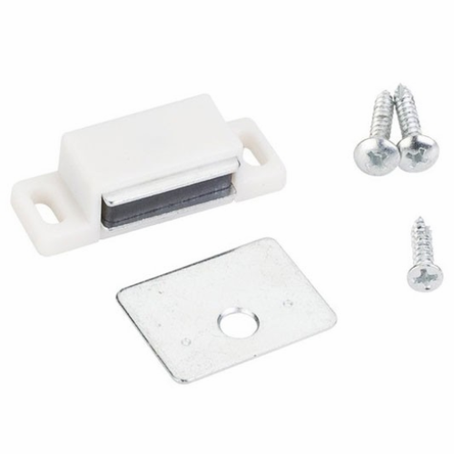 Hardware Resources,50631-R,15lb Single Magnetic Catch White/Zinc-Retail Pack (2) - Picture 1 of 6