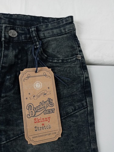 Brooklyns Best Jeans Boys Size 6 Black Denim Skinny Stretch - Picture 3 of 13