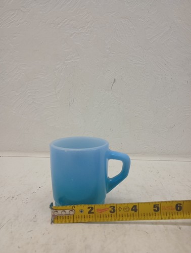 ANCHOR HOCKING Vintage Fire King Blue 3.5 in Cup Mug - Picture 3 of 4