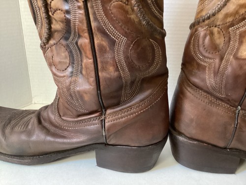 Corral® Men's Gold Cowhide Square Toe Boots Brown Size 11 1/2 D StyleA3479 READ - Picture 10 of 24