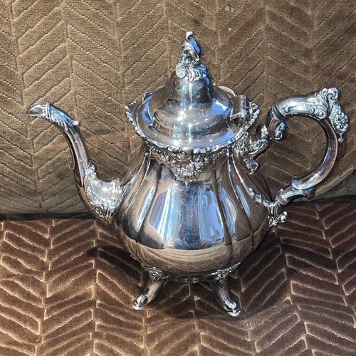 Vintage Wallace Silverplate Baroque (4 Piece) Tea / Coffee / Sugar/Creamer Set - Picture 8 of 20