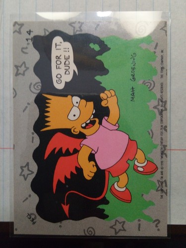 1990 Topps The Simpsons Trading Card Stickers - 8 Card Set Family balanced pack - Picture 8 of 9