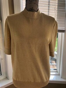 ST-JOHN-BASIC-KNIT-GOLD-METALLIC-BLOUSE-TOP-SIZE-BL100