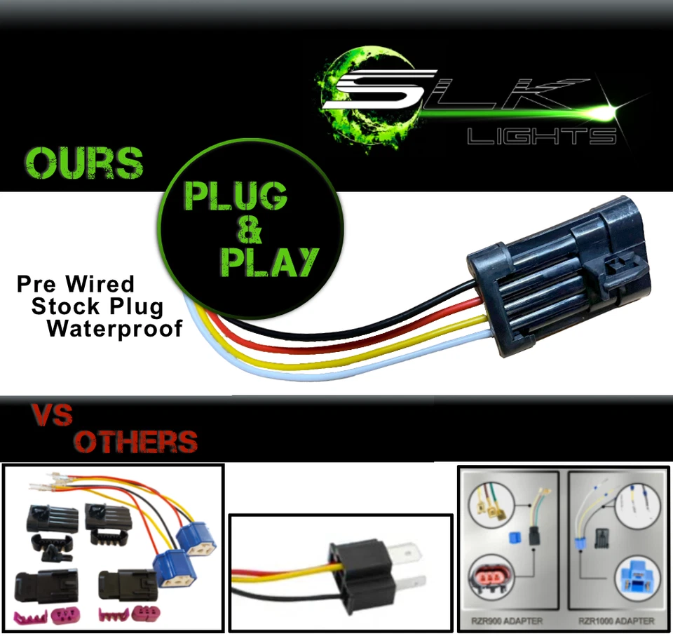 Faro LED Polaris RZR sin halo XP Turbo 1000, 900, general (azul sin halo) Foto 2 de 4