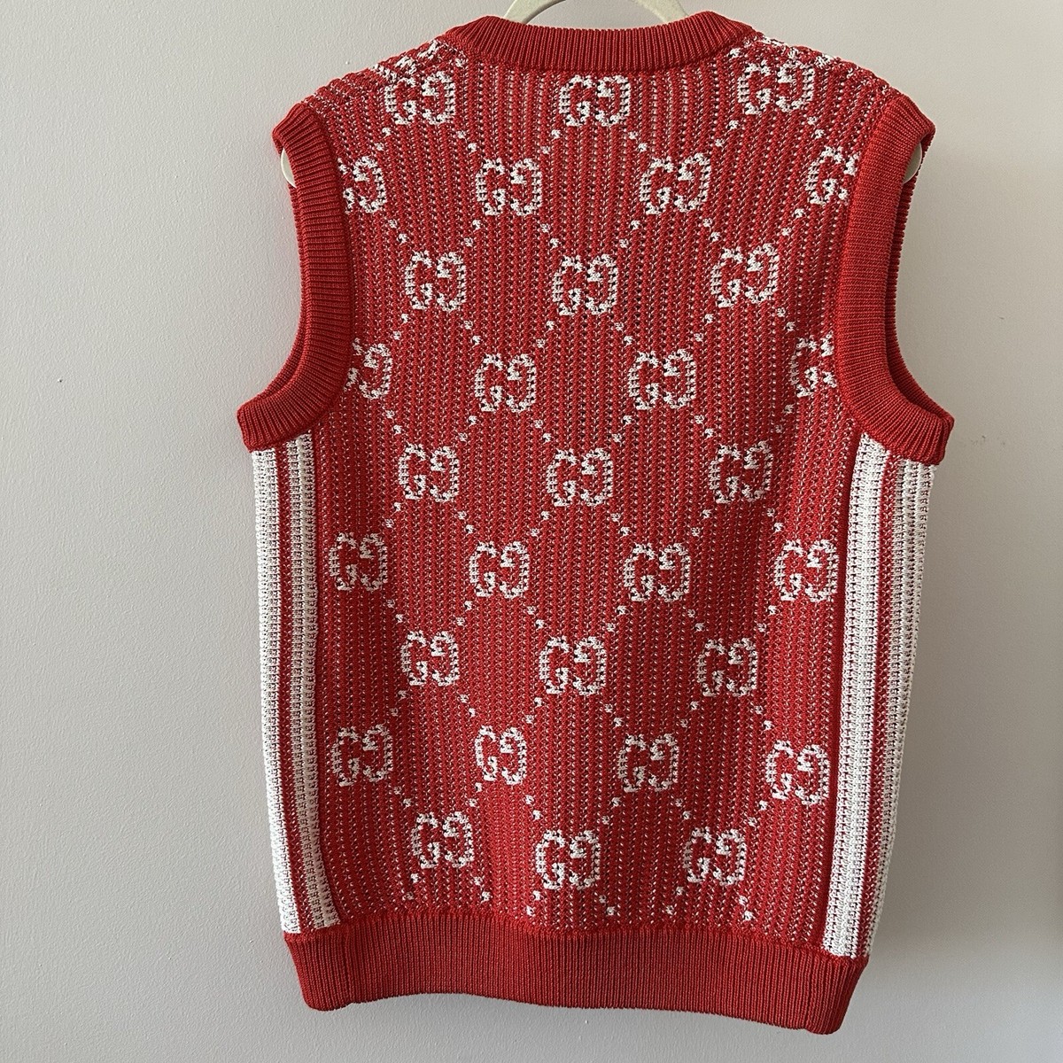 OLD GUCCI 70〜80s knit vest 48サイズ green-wool-gucci-knitwear-