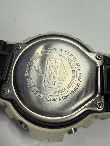 Reloj digital Casio G-Shock 3179 negro blanco resistente solar GW-6900GW funciona - Imagen 12 de 16