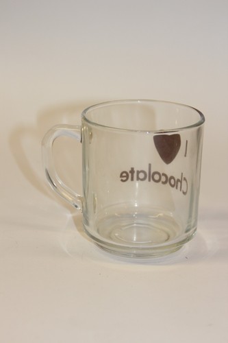 Luminarc I Love Chocolate Clear Mug for Coffee Hot Chocolate Tea - Picture 3 of 6
