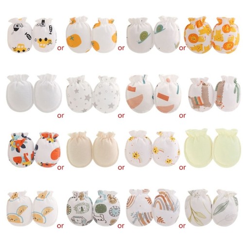 5Pair Newborn Anti-Scratching Gloves Baby Cartoon Print Gloves Unisex Mittens - Picture 9 of 9