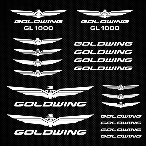 Honda Goldwing Aufkleber Set 19x Aufkleber Ersatz GL 1800 Motorrad Goldflügel - Bild 4 von 10
