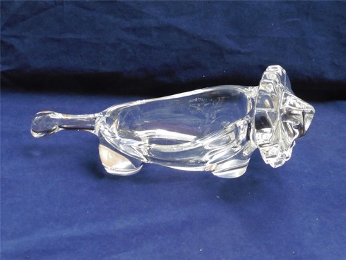 INUSUAL DE COLECCIÓN FIGURATIVA LEÓN CRISTAL CRISTAL PLATO SOPORTE CUCHARA - Imagen 6 de 6