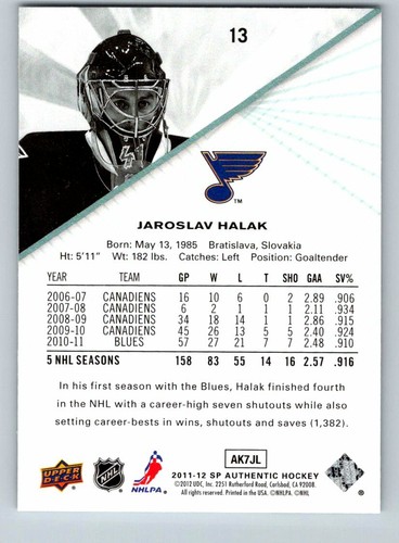 2011-12 Upper Deck SP Authentic UD NHL Hockey Cards - U-Pick From List - Picture 13 of 175