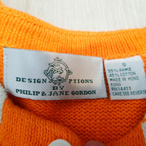 Design Options Philip Jane Gordon Cardigan Sweater sz s beach boat fish house - Picture 10 of 12