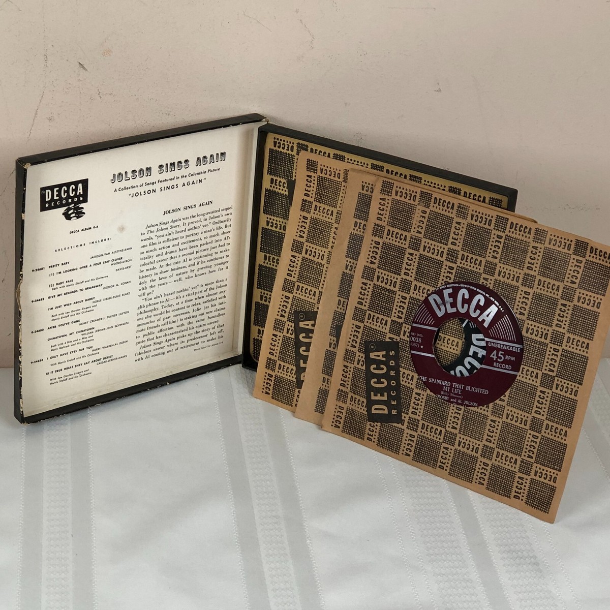 Jolson Sings Again 45 RPM 4 7