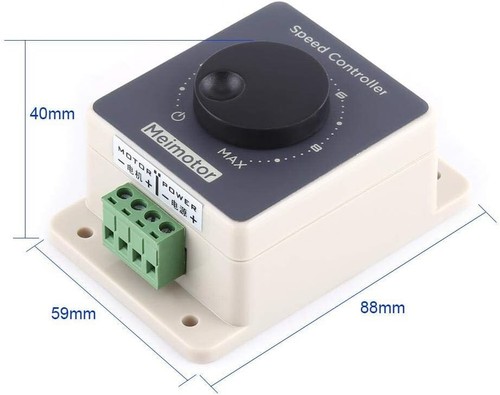 PWM Motor Speed Controller Waterproof Shell DC 10-60V 20A Pulse Width Modulator - Picture 3 of 8