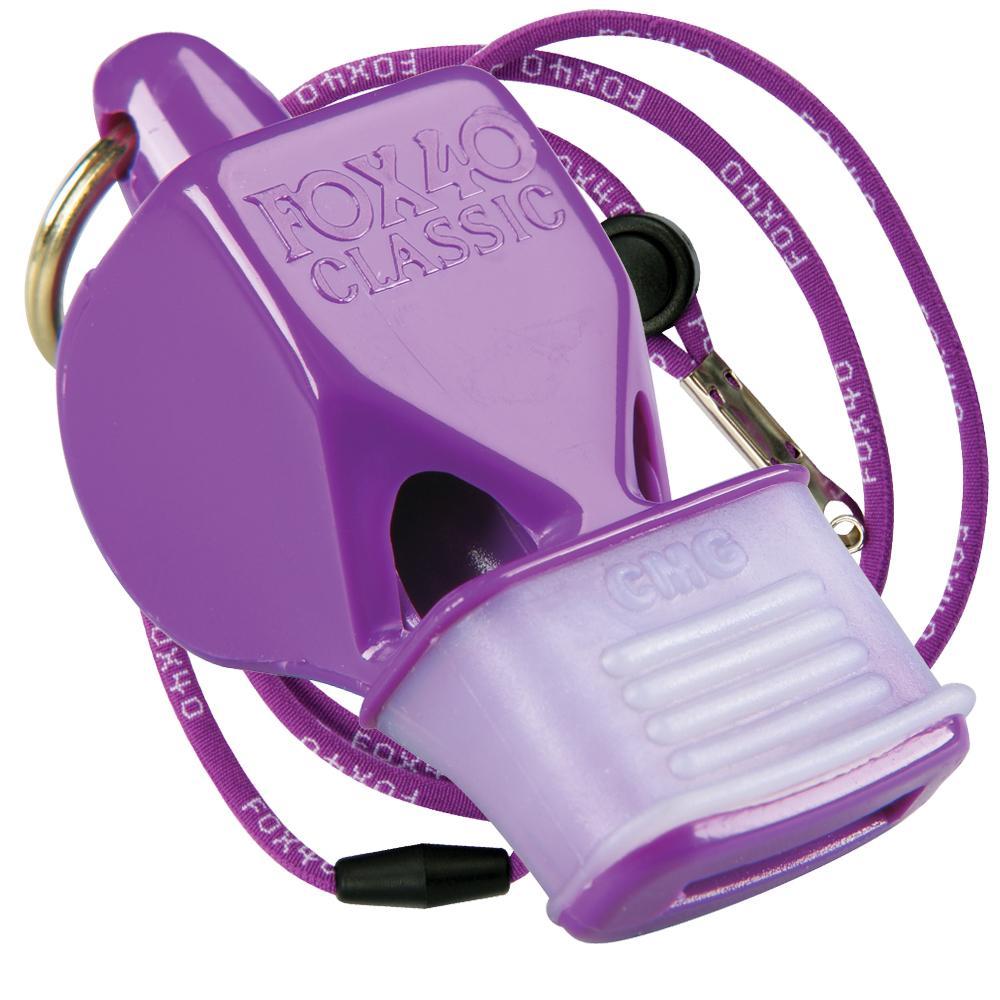 Свисток PURPLE Fox 40 Classic CMG, официальный сигнал тревоги для тренеров, спасательная служба со шнурком