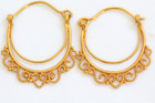 Real Gold Earrings, Antique Kushan Bactria Persia Gold Earrings, Vintage Jewelry