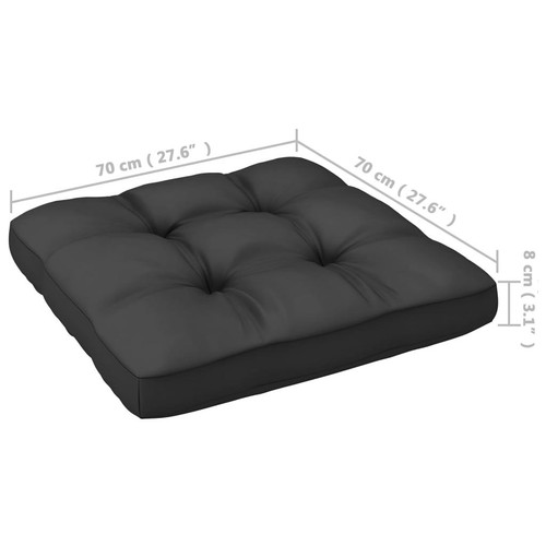 vidaXL Garden Middle Sofas with Cushions 2 pcs Solid Pinewood - Picture 9 of 9