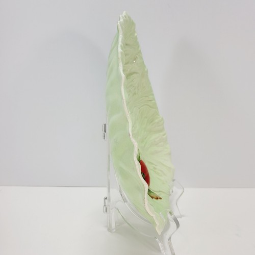 Carlton Ware Vintage Cabbage Leaf & Majolica Cherry Tomatoes Serving Platter 10" - Picture 8 of 12