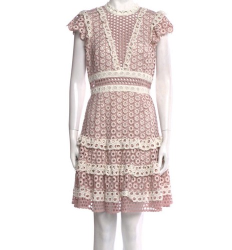 Sea New York Josie Crochet Coquette Lace Mini Dress Size 6 NWT - Picture 5 of 8