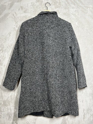 Old Navy Trench Coat Womens 1x Plus Wool Blend Jacket Pockets Tweed Y2K NWT - Picture 7 of 7