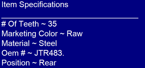 Steel Rear Sprocket - 35T For 1976 Kawasaki KZ900 LTD~JT Sprockets JTR483.35 - Picture 2 of 2