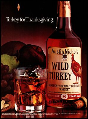 Пару постеров старой рекламы алкоголя. Бурбон Wild Turkey История,Алкоголь,Крепкие напитки,Реклама