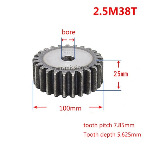 Mod 2/2.5/3/4/5 Spur Gear 10T-63T 45# Steel Pinion Gear Metal Gear Thick 20-40mm - Picture 93 of 139