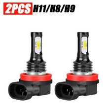 2X LED Fog Light Bulbs H8 H11 Fog Light Bulb White 6500K High Power DRL Lamps