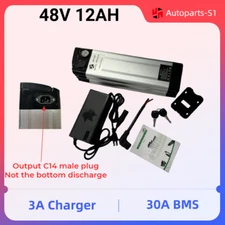 48V 12Ah EBIKE Battery Lithium Ion BMS Electric Bicycle li-ion 1000W Motocycle