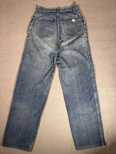 Vintage Normandee Rose Jeans High Rise Wide Leg Jeans Fit 26x31 Mom 70s Rodeo